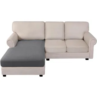 BellaHills Sofa Sitzkissenbezug, Sofakissen Bezug Stretch, Elastischer Kissenbezüge, Universal Sitzkissen Bezug, Husse Überzug Bezug Für Sofa Sitzkissen rutschfest, Chaiselongue (135-160), Grau