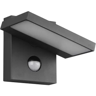 Trio Außenwandleuchte Aluminium Anthrazit 15x12x12,5 cm inkl. 8 Watt LED, Bewegungsmelder