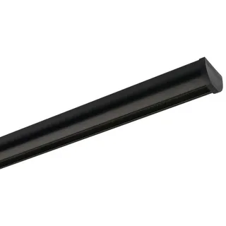 Deco-Raum Gardinenschiene 1-lauf Round , Schwarz , Metall , 300 cm , Heimtextilien, Vorhänge, Vorhangschienen, Flächenvorhangschienen