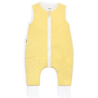 Ehrenkind® Baby Sommerschlafsack mit Füßen Musselin | aus weicher OEKO-TEX zertifizierter Bio-Baumwolle | Sommer Baby Schlafsack 1 TOG Gr. 100 Farbe Vanille-Weiße Pusteblume