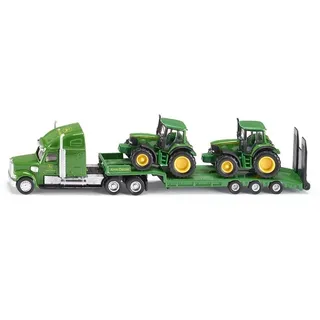 Siku 1837 - Tieflader mit John Deere Traktoren grün 1:87