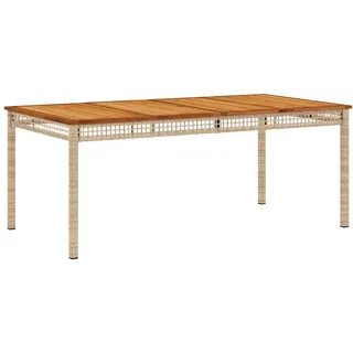 vidaXL Gartentisch 180 x 90 x 75 cm Beige