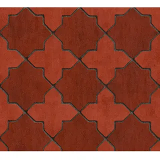 AS-Creation Vliestapete New Walls Fliesenoptik Leicht Strukturiert Rot Grau FSC®