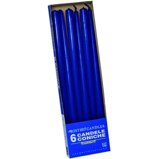 Cereria di Giorgio Risthò Konische Kerzen für Kerzenständer, Keramik, blau, 2.2 x 40 cm