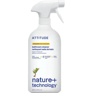 ATTITUDE Bathroom Cleaner, EWG Verified, Plant- and Mineral-Based Ingredients, Vegan Household Products, Citrus Zest, 800 mL