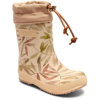 Bisgaard Unisex Kinder Thermo Gummistiefel, Beige Leaves, 35 EU