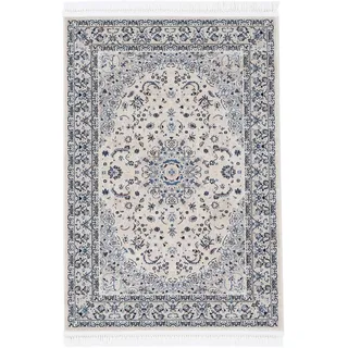 carpetfine Teppich »Nain Diane, auch als Läufer« rechteckig 8 mm Höhe Kurzflor mit Fransen, Vintage Orient Look, Wohnzimmer, beige