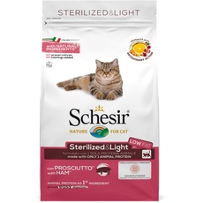 Bild 1,5kg Sterilized & Light mit Schinken Schesir Katzenfutter trocken