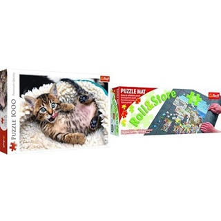 Bundle Trefl - Puzzle Die Lustige Katze 1000 Teile + Puzzlematte, 500-1500 Teile Puzzle Trefl