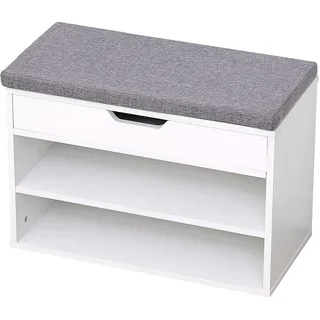 Happy Garden Schuhmöbel mit Zwei Fächern und weißer Truhe Alan