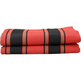 vidaXL Markisen-Ersatzstoff Orange und Schwarz 10 x 1,6 m Stoff - Orange