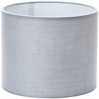 Lampenschirm (Ø 20 cm), Stoff, Höhe 16,5 cm, rund, Aufnahme für Fassung E27 E14 mm, Ersatzschirm für Hängelampen, Stehlampen, Tischlampen, Grau