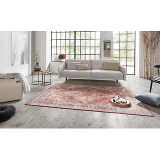 Teppich HANSE HOME "Sylla" Gr. 3, rot (ziegelrot), B:120cm H:5mm L:160cm, Polyester, Teppiche, Teppich, Orientalisch, Läufer, Vintage, Wohnzimmer, Schlafzimmer, Esszimmer