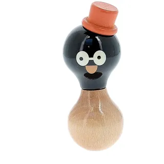 Vilac - Rassel René Le Pinguin – Spielzeug zum Erleben und Dekorieren aus Massivholz – 6 Figuren zum Sammeln – einzigartiges Design – für Kinder ab 1 Jahr