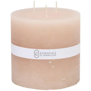Stumpenkerze, Beige, Ø14 x 14 cm, mit 75 Stunden Brenndauer