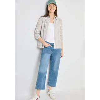 Cecil High Waist Wide Leg Jeans im loose fit light Blue washed, 30,
