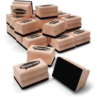 Mini-Löscher für Whiteboard/Tafel mit Holzgriff, 30 Stück