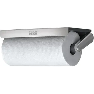 Joseph Joseph RollGrip Unterbau Küchenrollenhalter, Platzsparend, Federspannarm, Einhand-Abreißen, Für 140mm Rollen