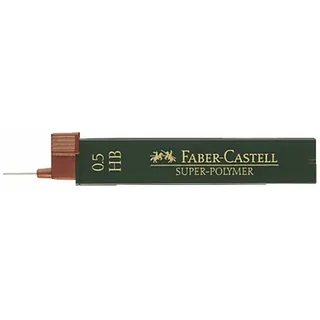 Faber-Castell SUPER-POLYMER Feinminen-Bleistiftminen schwarz HB 0,5 mm, 12 St.