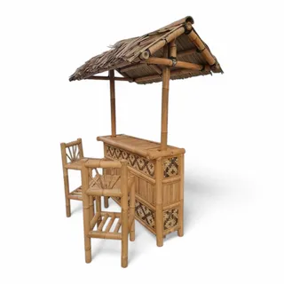 TIKI Bambus Bar Thai Möbel Tresen Barhocker Holz Garten möbel Tropisch Set