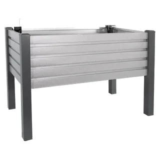 Hochbeet mit Bewässerungssystem Triest für Balkon und Garten - Silber