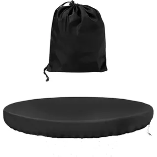 Grillplatte Schutzhülle - schwarz - runde Schutzhülle - wasserdicht - Feuerplatte Hülle