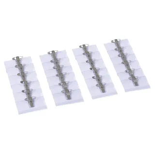 Europel Kunststoff Namensschilder mit Kombi-Halter: Ansteck-Nadel & Clip - 24 Stück - 75 x 40 mm| - Ausweishüllen & Namensschild-Halter - mit Blanko Einsteckschildern, farblos, 121260