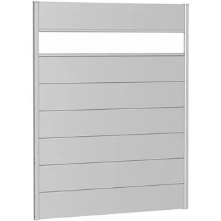 Biohort Sichtschutzelement 145 x 182 cm Silber Metall