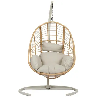 ebuy24 Hängesessel, Arne, Natur, Stahl, 62 x 104 x 179 cm , Naturfarben , Metall , 62x179x104 cm , Gartenmöbel, Gartenschaukeln, Hängesessel