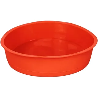 GMMH Silikonbackform Rund Durchmesser 24 cm, Silikon Form Kuchen Backform Kuchenform Brotbackform Obstbodenform (Rot)