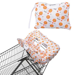 Navaris 2-in-1 Einkaufswagen- und Hochstuhlbezug - Hochstuhl-Kissenbezug - Hochstuhlkissen - Ersatzbezug Sitzkissen - Sitzauflage Kinderstuhl - Komfortabel und praktisch