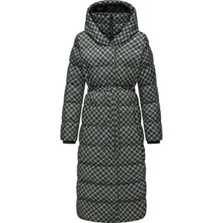 Ragwear Steppmantel "Steppmantel Niara Long Print", dusty grün