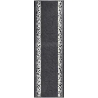 Hanse Home Teppich Läufer Plant 80x200cm – Teppichläufer Weicher Kurzflor Teppich Retro Vintage Design Läufer für Flur, Schlafzimmer, Kinderzimmer, Badezimmer, Wohnzimmer, Küche Dekoläufer – Grau