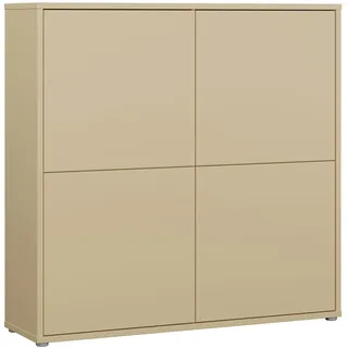 Forte Highboard 124,5 x 121,5 x 34,9 cm Buttergelb