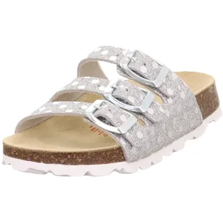 Fussbettpantoffel Silber/Weiß 38 EU