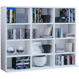 VCM Megosa Mini Bücherregal 102,1 x 23 x 83 cm Weiß