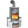 Avenso GT ECOplus 6 KW Stahl grau/Abdeckplatte Naturstein