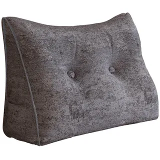 Vercart Keilkissen Samt Ergonomisches 60cm , Grau , Textil , Mode , Rechteckig , 20x60 cm , Ce , Heimtextilien, Wohntextilien, Kissen, Rückenkissen
