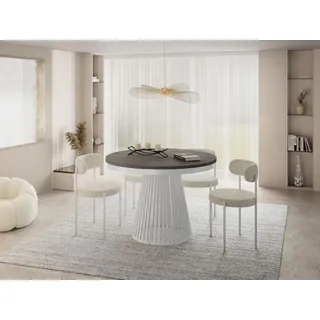 WFL GROUP Naro Ø 120 cm Beton-Optik Dunkelgrau