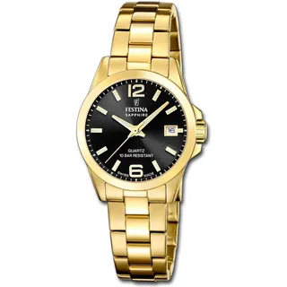 Festina Damenuhr Swiss Made Armbanduhr Edelstahl gold UF20050/4