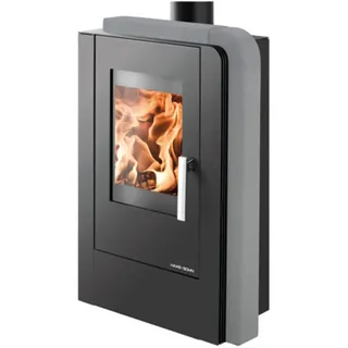 Haas + Sohn Haas+Sohn Aruba Kaminofen Stahl Schwarz/Abdeckplatte Quarzit Grau