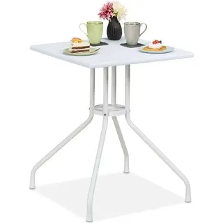 Gartentisch in weißer Holzoptik - Weiß