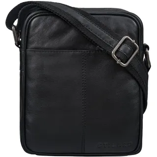 STILORD "Jude Herren Umhängetasche Klein Leder Vintage Tasche Messenger Bag Herrentasche zum Umhängen Crossbody Bag Echtleder Schultertasche Männer Farbe:schwarz