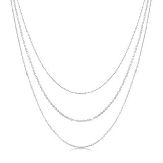 Elli Halskette Basic Layer Lagen Look Trend Blogger 925 Silber
