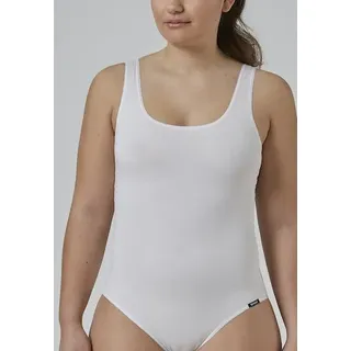 Body SKINY "Body Collection", Damen, Gr. 38, N-Gr, weiß, Obermaterial: 95% Baumwolle, 5% Elasthan, unifarben, Basic, figurbetont, tiefer Rundhals, Bodys Body, bequem, weich, schlicht, ohne Ärmel, Baumwollmix