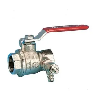 Pettinaroli F x f fullway ball valve with drain-off and red steel lever