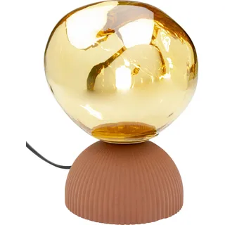 Kare Design Tischleuchte Magic Ball, Gold, Tischlampe, Gips Sockel, Glas Schirm, kein Leuchtmittel inklusive, G9, Wohnzimmer, Kugellampe, Designer Leuchte