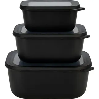 Mepal Frischhaltedose rechteckig schwarz 0,75 l 3-teiliges Set