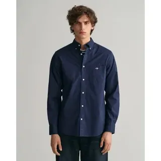 GANT für Herren. 3000100 Regular Fit Popeline-Hemd navy (M), Lässig, Baumwolle, Langarm, Marine