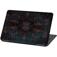 Laptop Folie Cover Abstrakt Klebefolie Notebook Aufkleber Schutzhülle selbstklebend Vinyl Skin Sticker (LP69 Blumendekor, 15 Zoll)